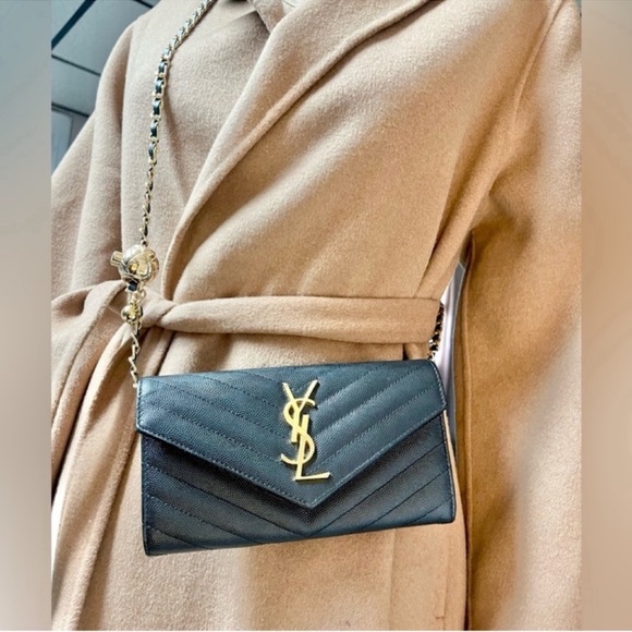 Authentic Yves SAint Laurent YSL women long bifold wallet (KLV05) - Picture 1 of 13